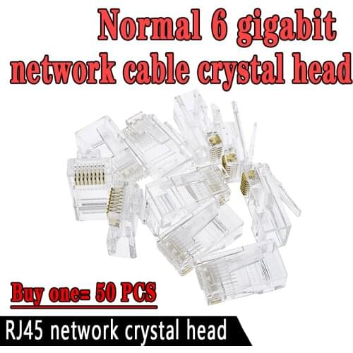 High quality 8P8C RJ-45 Gold plated RJ45 Network Modular Plug Cat5 CAT5e Connector Ethernet Cables Module Plug Network Connector