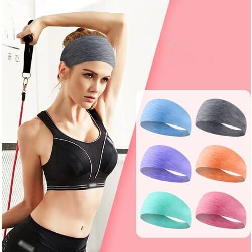 Sport Headband Wide Breathable Anti-sweat Sweatband Headband Fitness Yoga Running Dancing Accessories