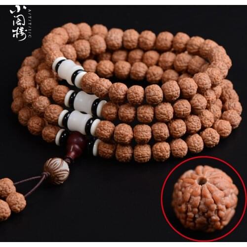 Tibetan Nepal squama grain son little vajra bodhi 108 bead necklaces round grain seed meat submerged men and women