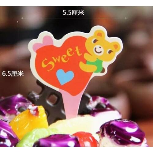 50pcs bear Cake decorating Love bear birthday letter Birthday letter Happy birthday Party Supplies Cupcake Tutu Cake birthday p