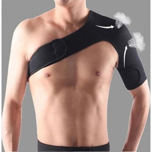 Unisex Adjustable Elastic Sport Pain Relief Single Shoulder Protector Brace Right/Left Brace Strap Belt For Shoulder Pain Sprain