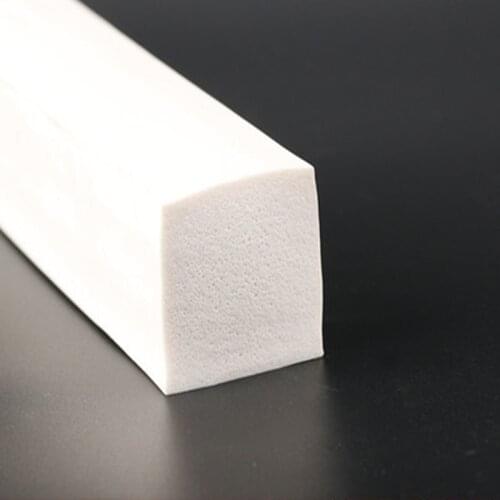 Weatherstrip Silicone Rubber Foam Sponge Bar Flat Seal Strip 2 3 5 7 10 14 x 8 10 15 19 20 25 30 40 50 80mm 2m Ivory White