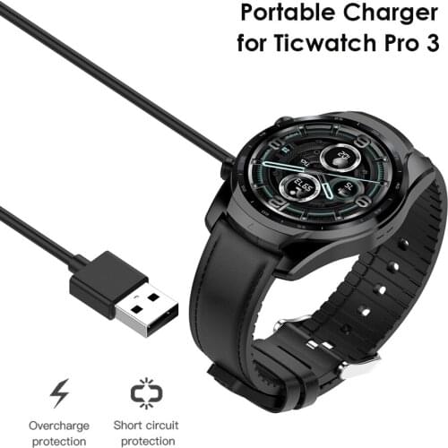 USB Charging Cable Smart Watch Wireless Charging Cable for Ticwatch Pro 3/Ticwatch Pro 3 LTE Smartwatch Fast Charger