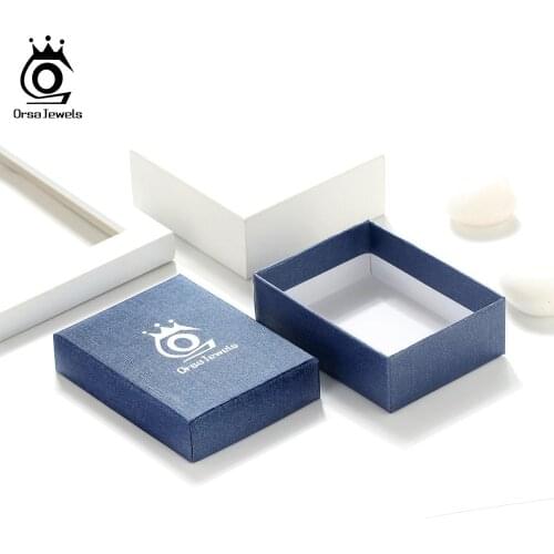 ORSA JEWELS Square Box 9*7cm Display Blue Jewelry Boxes Gift Packing Bracelet Necklace Custom Wholesale Drop Shipping OBZH14
