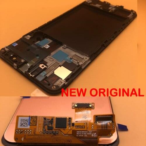NEW ORIGINAL For Samsung Galaxy A50 SM-A505FN/DS A505F/DS A505 LCD Display Touch Screen Digitizer Assembly With Frame