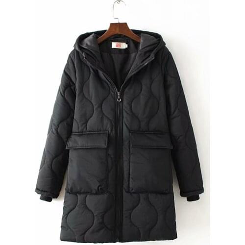 Winter Jacket New Stitching Hooded Long Loose Parka Women Winter Coat Warm Jacket Female Overcoat winter jacket women