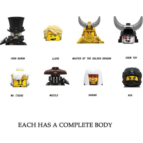 1Pcs Sale Ninjaed Series Wu Muzzle Harumi Nya Action Figures Mini Bricks Building Blocks Assembled Model Gifts for Kids