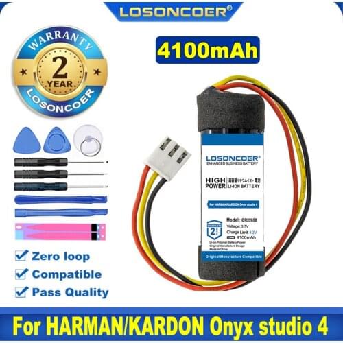 100% Original LOSONCOER 3500mAh Baatery For HARMAN KARDON Onyx Studio 4 ICR22650 Speaker Battery