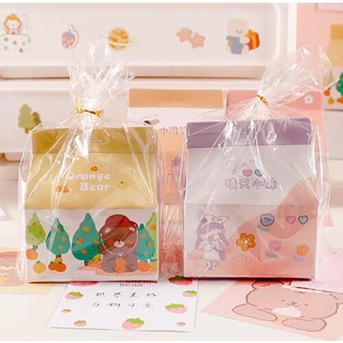 201pcs/set Cartoon Milk Case Removable Sticky Note Paper Non-sticky Sticky Note Kawaii Japanese Paper Cute Stationery