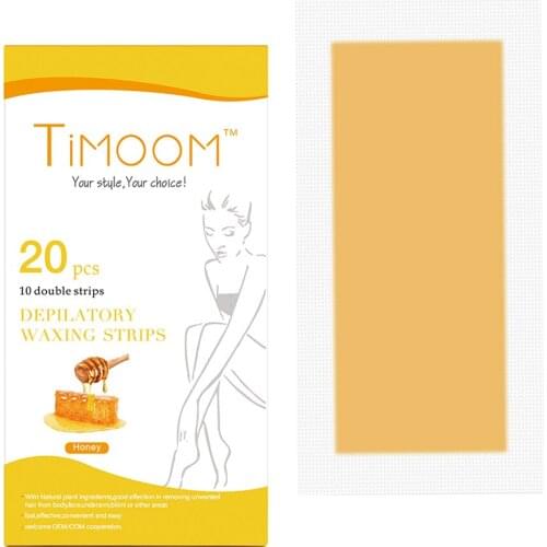 20x Aloe/Honey Wax Strips Bikini Line Face Lip Safe Easy Hair Removal Unisex Wax Strips Hair Removal Depilatory Wax Strips