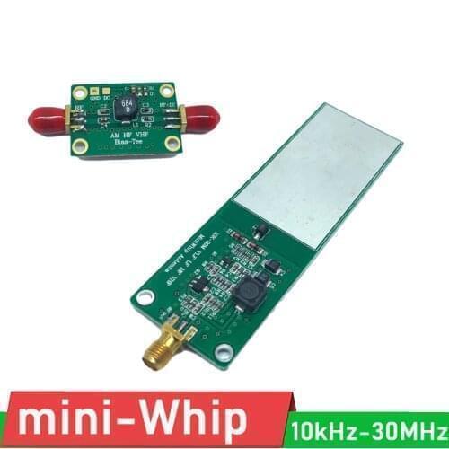10k-30MHz Mini-Whip Active Antenna MiniWhip shortwave Antenna + AM HF VHF Bias Tee FOR short wave RTL-SDR receiver Ham Radio AMP