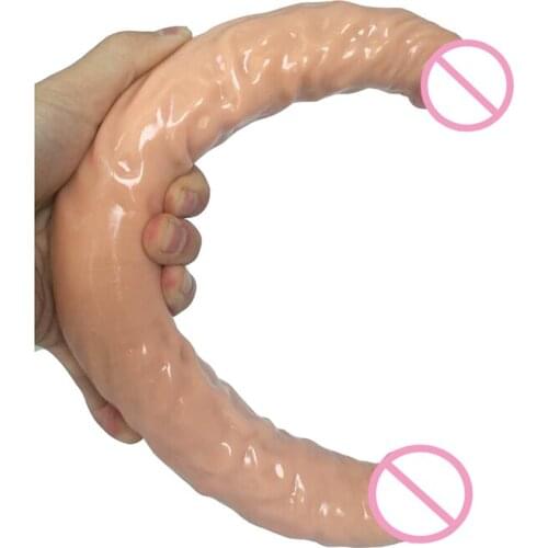 AMABOOM 40*4cm Super Long Big Double Headed Dildo Woman Lesbian Realistic Dual Dong Dildos Anal Butt Soft Penis Sex toys For