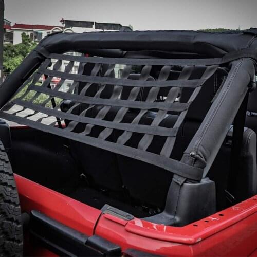 Car Mesh Cargo Net Auto Roof Heavy Duty Cover Car Top Net Hammock Accessories For Jeep Wrangler YJ TJ JK JKU JL JLU 1997-2019