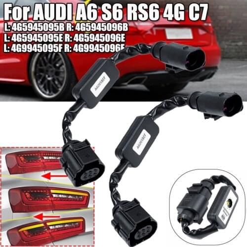 1 Pair Dynamic LED Taillight Add-On Module Cable Turn Signal Indicator Left & Right Tail Light 4G5945095B E F For AUDI A6 S6 RS6