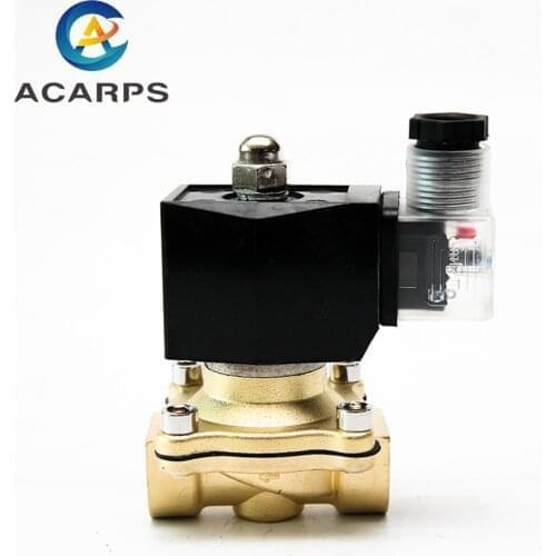 3/8" IP65 Waterproof Electric Solenoid Valve DN15 Brass Normally Closed Valve for Water Oil Air 12V/24V/220V/110V