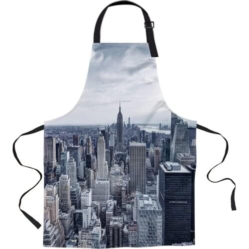 Hamanton Architecture In New York City Aprons for Women Men Kid Cooking Baking Apron Kitchen Utility Equipment Accessories
