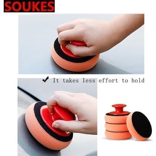 Car Waxing Polishing Handle Sponge Pad Repair For Volkswagen VW Polo Passat B5 B6 CC Golf 4 5 6 7 Touran T5 Tiguan Bora Scirocco