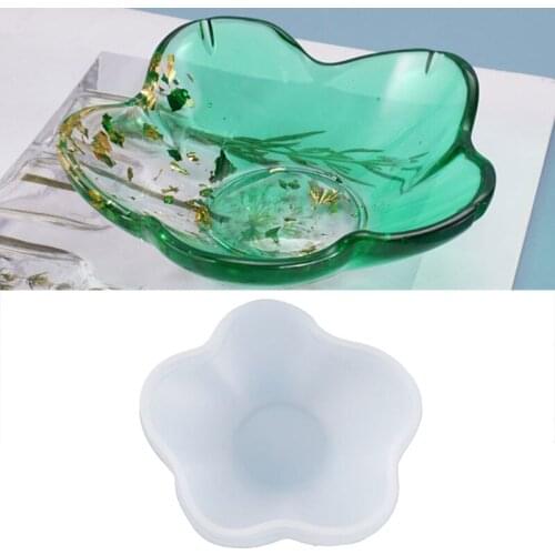 Crystal Epoxy Resin Mold Petal Plate Dish Casting Silicone Mould DIY Making Tool