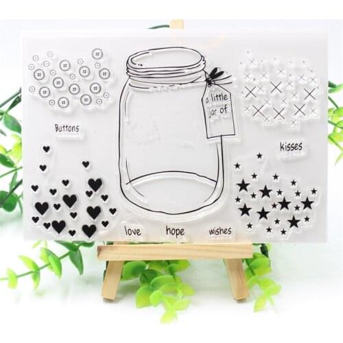 KSCRAFT Wishing Bottle Transparent Clear Silicone Stamp/Seal for DIY scrapbooking/photo album Decorative clear stamp 280