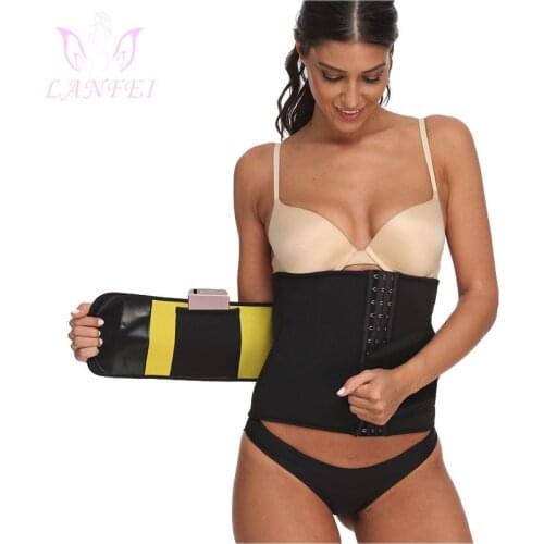 LANFEI S-6XL Hot Neoprene Sweat Waist Trainer Belt Body Shaper Weight Lose Corset Womens Modeling Belts Strap Slimming Sport Top
