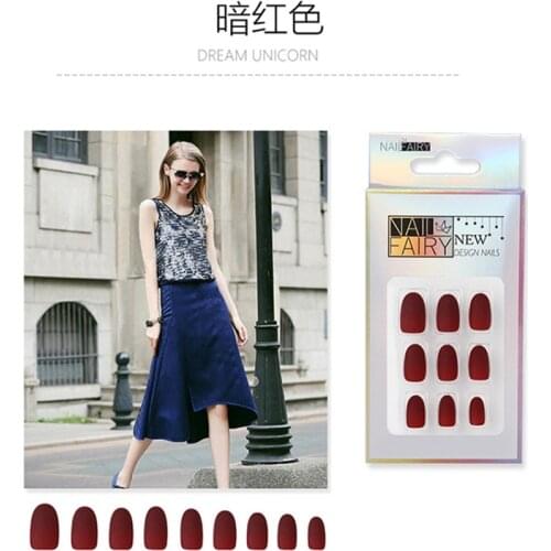 Frosted Detachable Wearable Finished Nail Patch 12 Pieces Of Waterproof Manicure Patch False Nail Fashion Manicure Patch