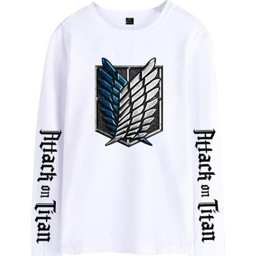 Attack On Titan Cartoon Anime T-shirts Fashion Casual Men Women O-neck Long Sleeve Harajuku Sports T-shirt Sweatshirts Tops