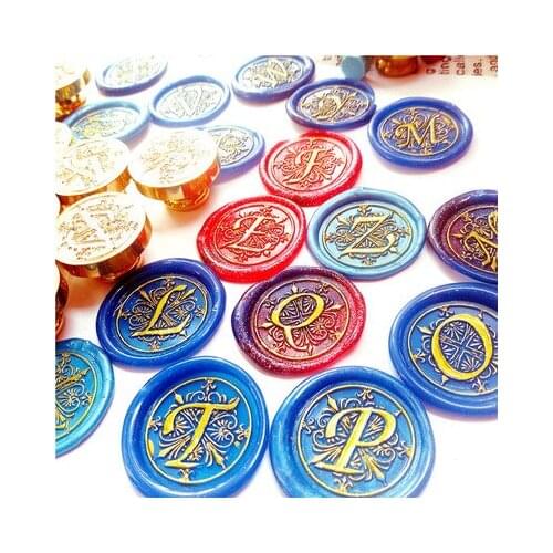Retro wax seal letters wax seal 25mm diameter envelope seal stamp letters seal Icon Lacquer Seal Copper Head Greeting Card