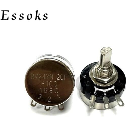 10PCS RV24YN20F B102 B202 B502 B103 B503 B104 B504 RV24YN 2W RV24YN 20F Half Shaft Game Machine Rotary Carbon Film Potentiometer