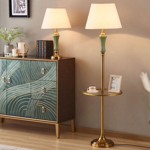 Luxury Cermaic Floor Lamp Beside Lamp For Living Room Modern Simple Comfortable Bedroom Coffee Table Light Source Creative Lamp