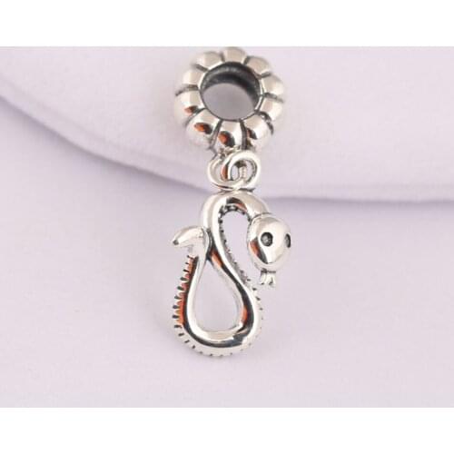 S925 Silver Animal Bead Charm Cute Zodiac Snake Dangle Pendant Beads for Women Bracelet & Bangle DIY Jewelry