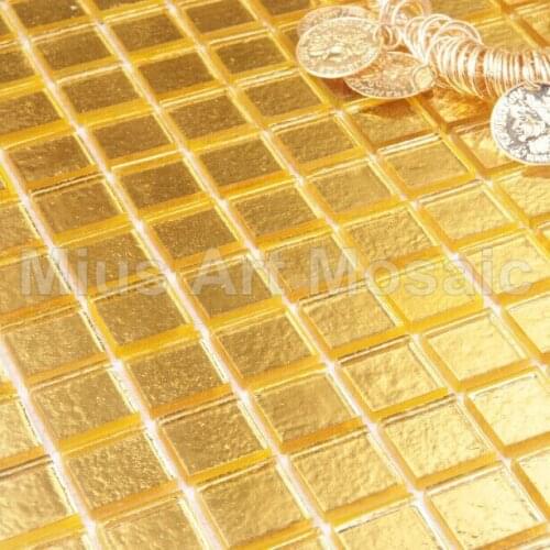 Pure gold glass mosaic 20x204mm for kitchen backsplash A5W01-20-4