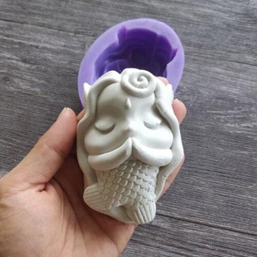 Mermaid Silicone Mould Fondant Cake Silicone Mould Fishtail Chocolate Mould Birthday Wedding Decoration DIY Chocolate Mold18176