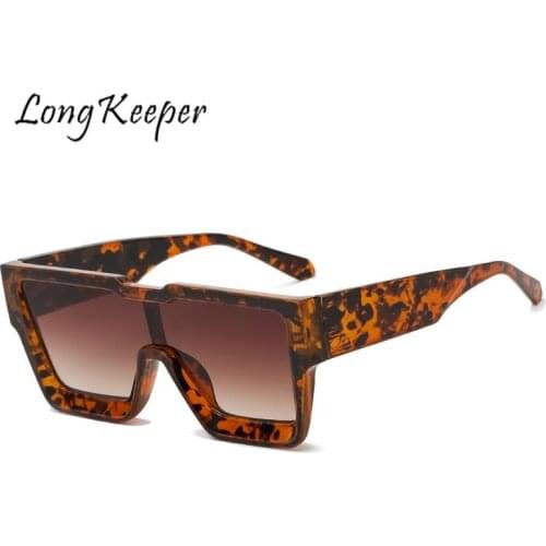 Vintage Oversized Square Sunglasses Men Women Brand Designer Flat Top Fashion Concave Frame Sun Glasses Ladies Female Shades UV