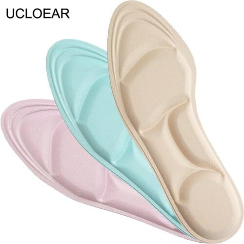 UCLOEAR 3D Soft Memory Foam Massage Insoles Ladies Feet Care High Heels Shoes Sponge Shoes Inserts Cushion Shock Absorption