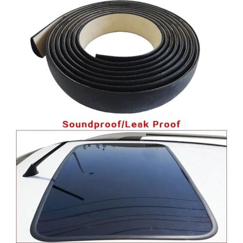 Car Sunroof Soundproof Sealing Strip 1/2/4M Car Front Rear Window Edge Weatherstrip Waterproof Windshield Noise Reduction Strip