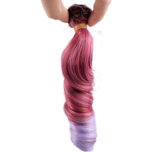 [wamami] Red Hair Extension/Hair Piece/Diy Wavy Hair Curly Wig For BJD Dollfie