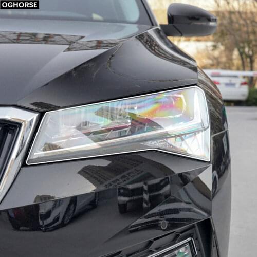 2 Pcs Car Headlight Protective Film Protection Transparent TPU Decal Sticker for Skoda Superb 3 3V B8 2015-On Accessories