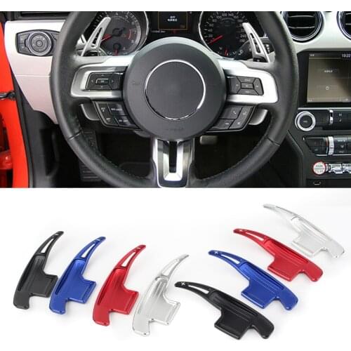 1 Pair Aluminum Car Steering Wheel DSG Shift Paddle Shifter Gear Extension For Ford Mustang 2015 2016 2017 2018 2019