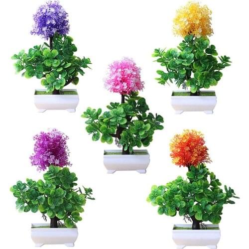 1Pc Garden Decoration Artificial Bonsai Plant Tree Flower Ornament Home Decor