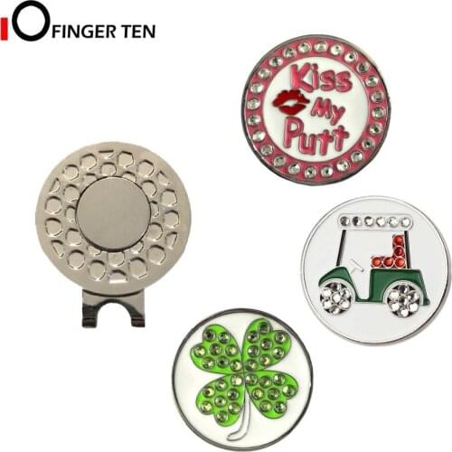 3 Pcs Golf Ball Markers with 1 Pc Magnetic Golf Hat Clip Premium Gifts for Golfer Removable Attaches Easily Drop Shipping