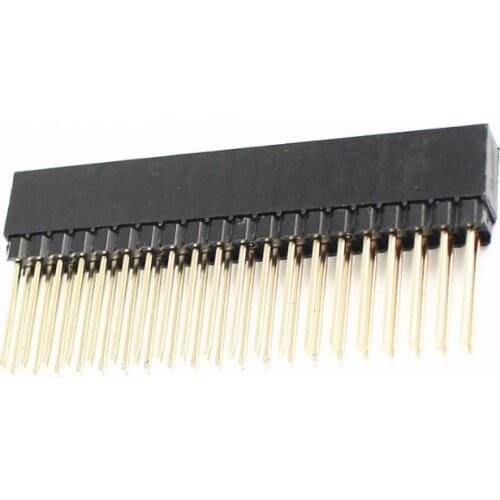 5 Pcs PC104 2.54mm Pitch 2x20 Pin 40 Pin Female Double Row Long Pin Header Strip