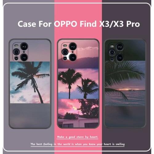 Cartoon Beautiful Scene Case For OPPO Find X3/For OPPO Find X3 Pro,TPU Painted Mobile Phone Shell Lovely Color Case.8 Colors
