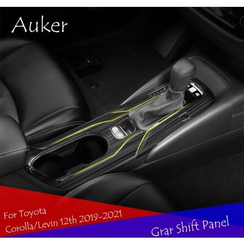 For Toyota Corolla/Levin 2019-2021 E210 12th Car Console Gearbox Gear Shift Panel Trim Frame Cover Sticker Strips Garnish