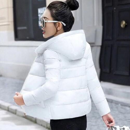 European Fashion White Womens jacket Plus size 6XL Autumn Winter Coat Female Warm Parkas student short Outerwear Chaqueta Mujer