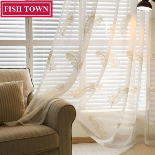 FISH TOWN Linen Curtains For Windows