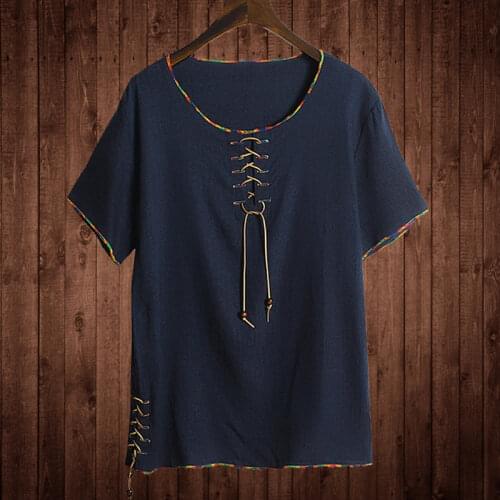 New arrival fashion Summer Extra Large Linen Short Sleeve O-neck Casual T Shirt high quality big men plus size 2XL-7XL8XL9XL