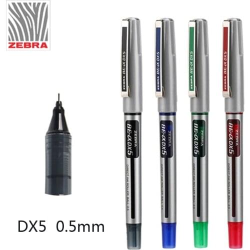 12pcs/lot ZEBRA Gel Pen Straight liquid BE-α DX5 Large capacity 0.5MM Needle head Student Business Office Writing pen