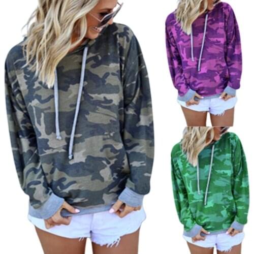 Camo Sweatshirt Camouflage Hoodie Women Streetwear Harajuku Xxl Poleron Mujer 2020 Hipster Hoodie Cute Patchwork Longline Hoodie