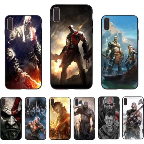 IMIDO God of War Kratos Soft silicone phone case For iPhone X XS XR XSmax housing 7 8 6 5 6s 6/6s plus 7/8plus 5S SE TPU shell