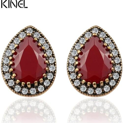 Indian Jewelry 2017 Designer Fashion Earrings For Women Water Drop Green Resin Sale Wholesale Jewellery Mixed Lots